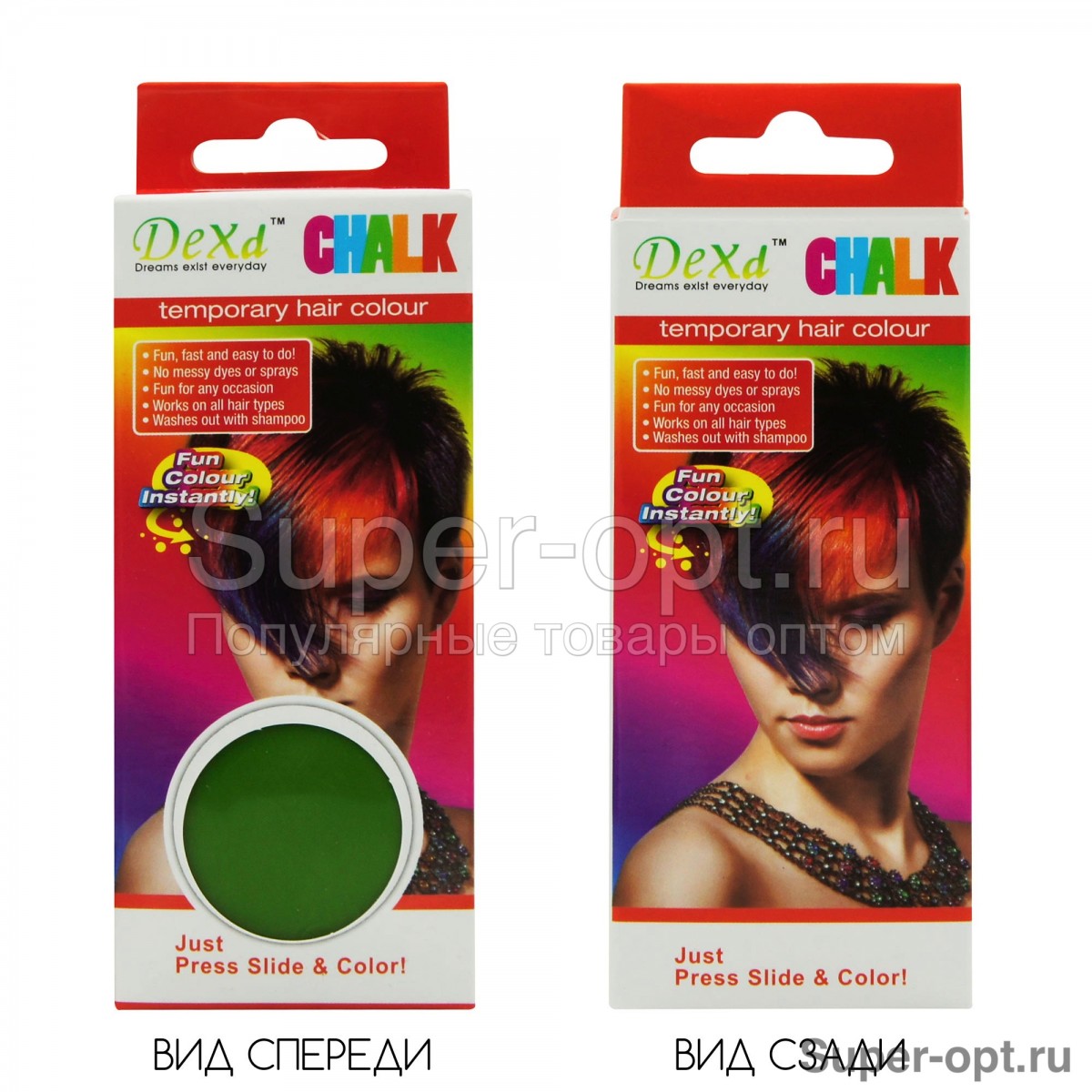 Цветные мелки для окрашивания волос DEXd CHALK