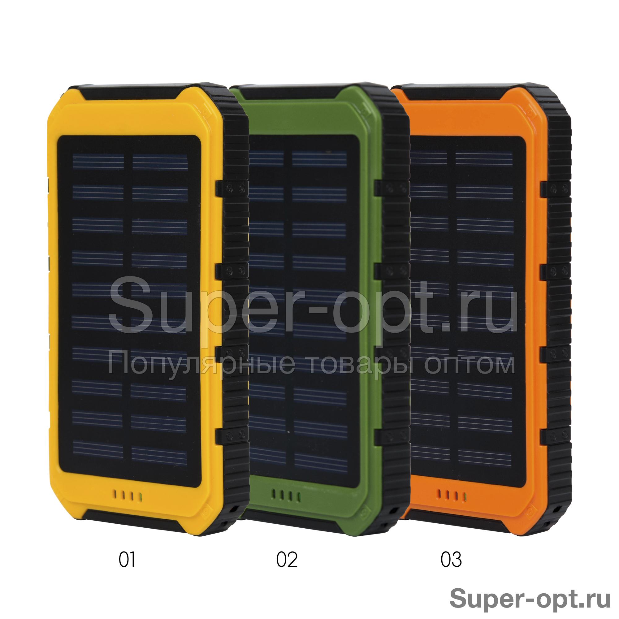 Power Bank на солнечных батареях Solar Power Box 25000 mAh