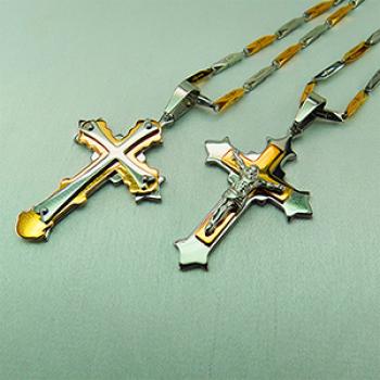 Набор Steel Cross (крест+цепочка)